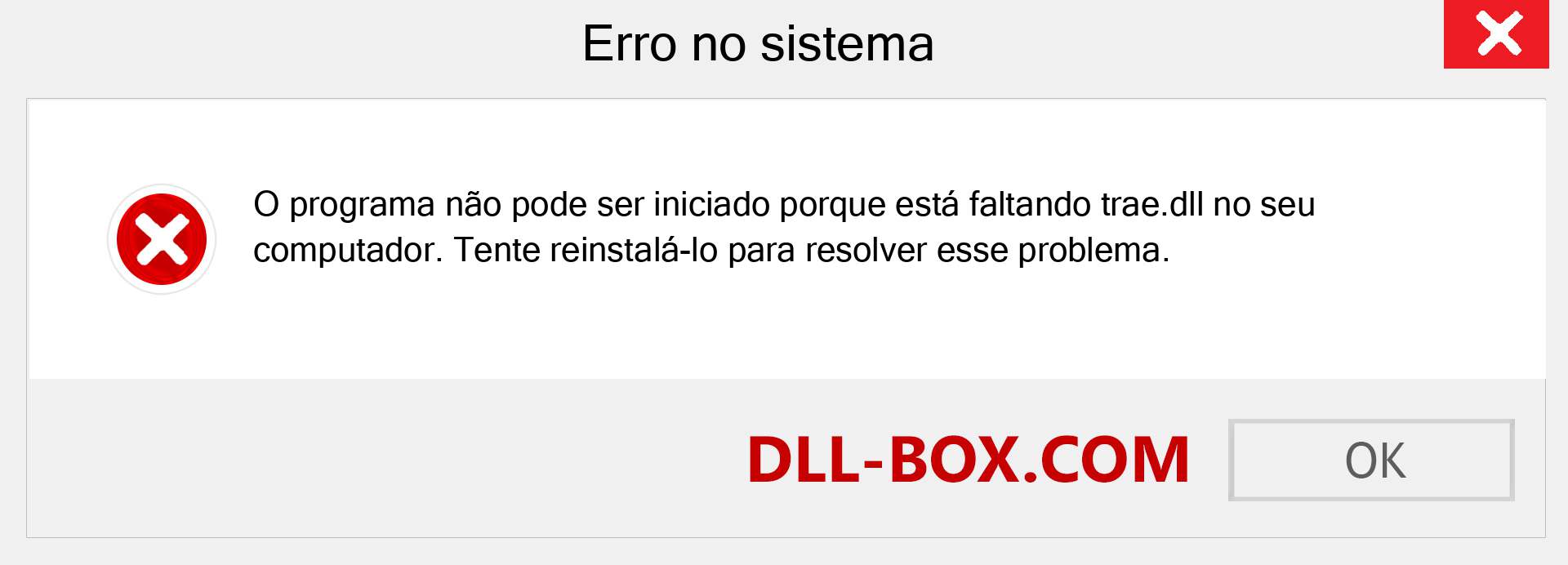 Arquivo trae.dll ausente ?. Download para Windows 7, 8, 10 - Correção de erro ausente trae dll no Windows, fotos, imagens